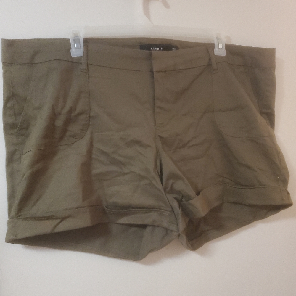 Torrid Army Green/ Brown Shorts